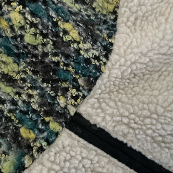 TOV holy boho hippie tweed fleece crop jacket full zipper front size 38 - Picture 8 of 8